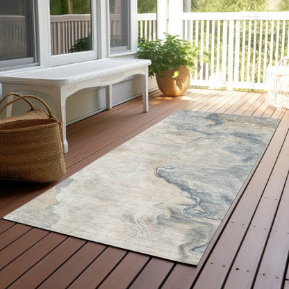 Caelanor Brown Washable Indoor - Outdoor Rug - LOOMLAN - LOOMLAN Rugs - Outdoor Rugs
