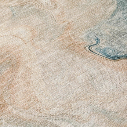 Caelanor Teal Washable Indoor - Outdoor Rug - LOOMLAN - LOOMLAN Rugs - Outdoor Rugs