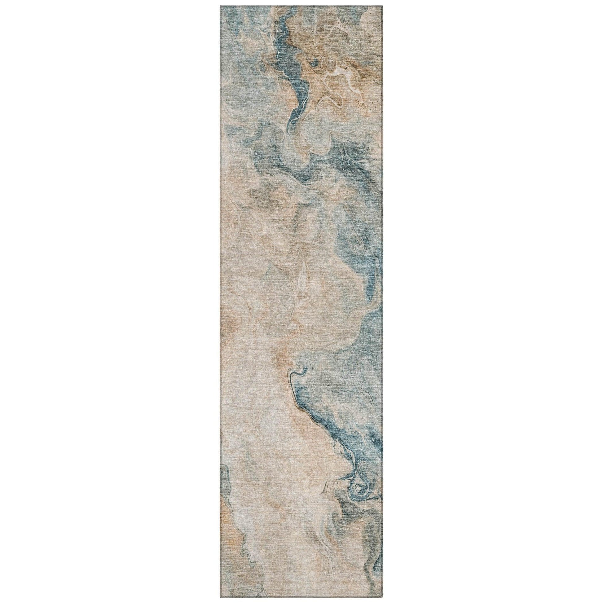 Caelanor Teal Washable Indoor - Outdoor Rug - LOOMLAN - LOOMLAN Rugs - Outdoor Rugs