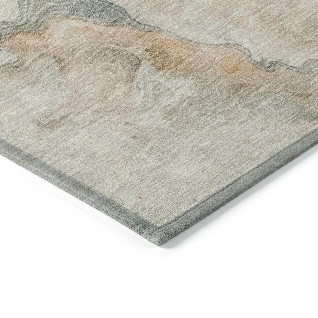 Caelanor Teal Washable Indoor - Outdoor Rug - LOOMLAN - LOOMLAN Rugs - Outdoor Rugs