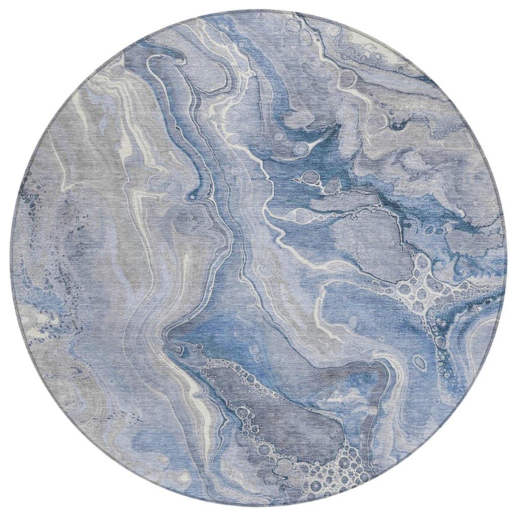 Caelara Blue Washable Indoor - Outdoor Rug - LOOMLAN - LOOMLAN Rugs - Outdoor Rugs