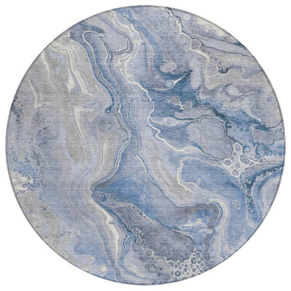 Caelara Blue Washable Indoor - Outdoor Rug - LOOMLAN - LOOMLAN Rugs - Outdoor Rugs