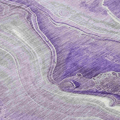 Caelara Purple Washable Indoor - Outdoor Rug - LOOMLAN - LOOMLAN Rugs - Outdoor Rugs