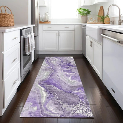 Caelara Purple Washable Indoor - Outdoor Rug - LOOMLAN - LOOMLAN Rugs - Outdoor Rugs