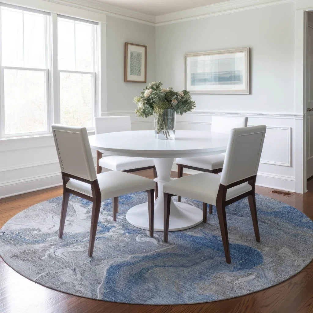 Caelaris Blue Washable Indoor - Outdoor Rug - LOOMLAN - LOOMLAN Rugs - Outdoor Rugs