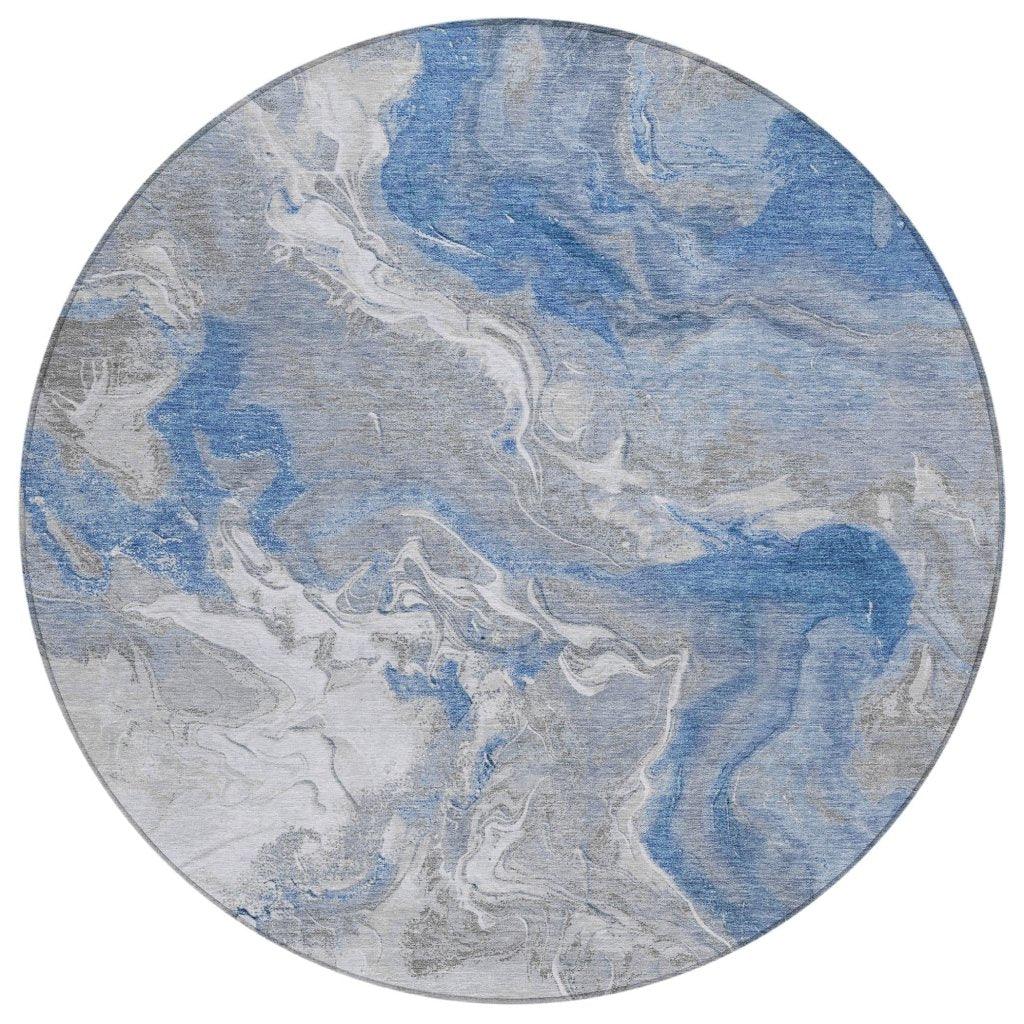 Caelaris Blue Washable Indoor - Outdoor Rug - LOOMLAN - LOOMLAN Rugs - Outdoor Rugs