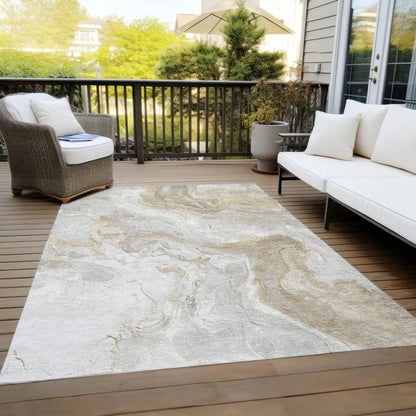 Caelaris Ivory Washable Indoor - Outdoor Rug - LOOMLAN - LOOMLAN Rugs - Outdoor Rugs