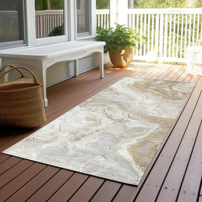 Caelaris Ivory Washable Indoor - Outdoor Rug - LOOMLAN - LOOMLAN Rugs - Outdoor Rugs