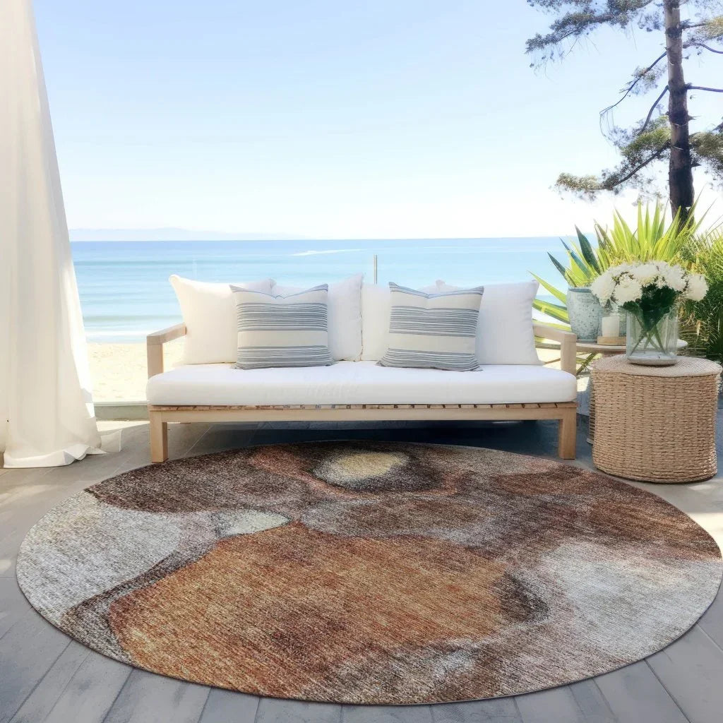 Caeli Brown Washable Indoor - Outdoor Rug - LOOMLAN - LOOMLAN Rugs - Outdoor Rugs