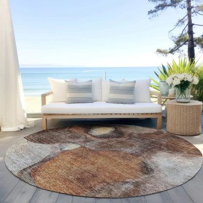 Caeli Brown Washable Indoor - Outdoor Rug - LOOMLAN - LOOMLAN Rugs - Outdoor Rugs