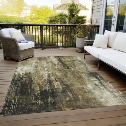 Caelion Beige Washable Indoor - Outdoor Rug - LOOMLAN - LOOMLAN Rugs - Outdoor Rugs