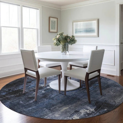 Caelion Blue Washable Indoor - Outdoor Rug - LOOMLAN - LOOMLAN Rugs - Outdoor Rugs