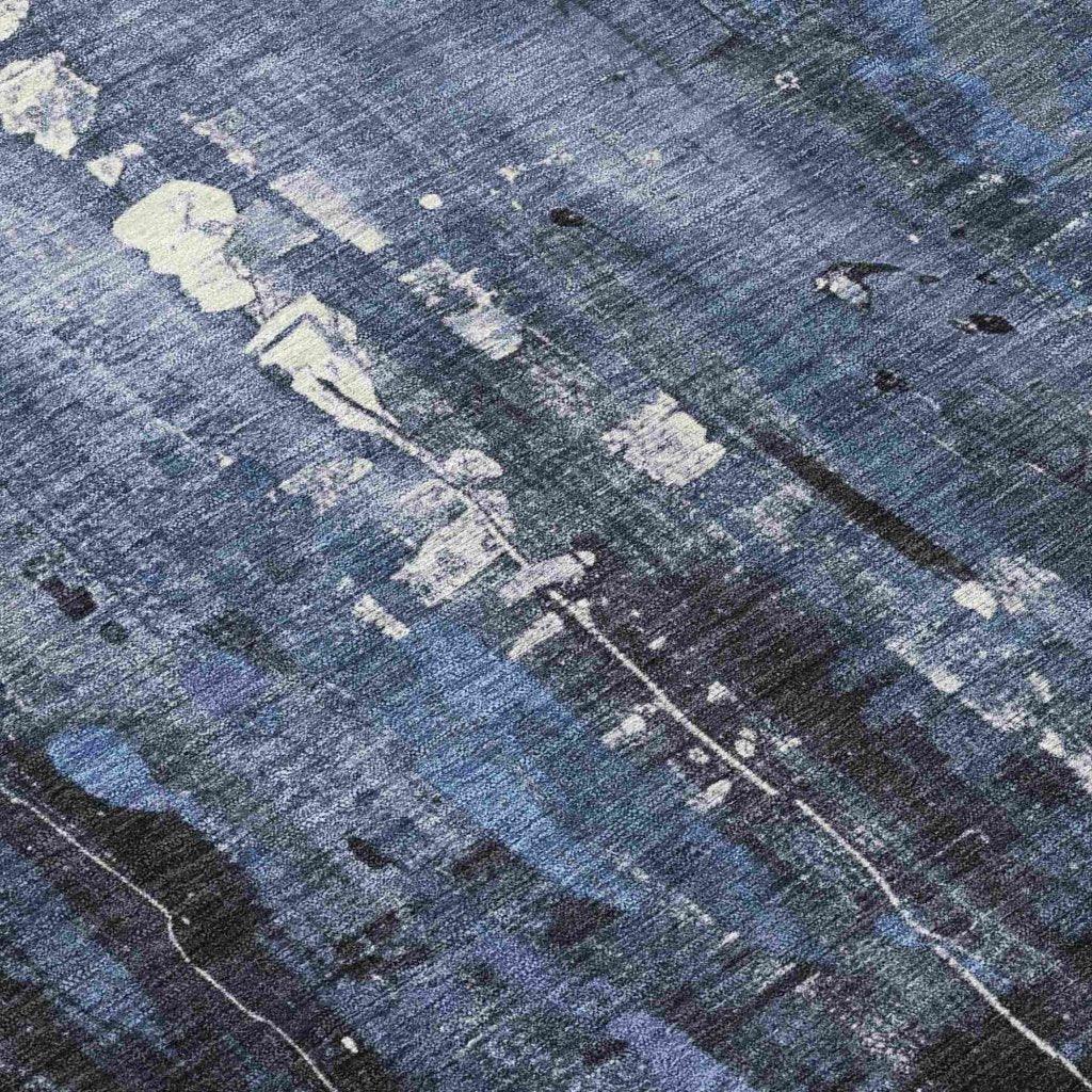 Caelion Blue Washable Indoor - Outdoor Rug - LOOMLAN - LOOMLAN Rugs - Outdoor Rugs