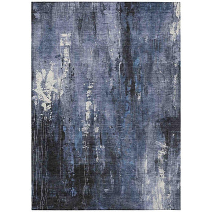 Caelion Blue Washable Indoor - Outdoor Rug - LOOMLAN - LOOMLAN Rugs - Outdoor Rugs