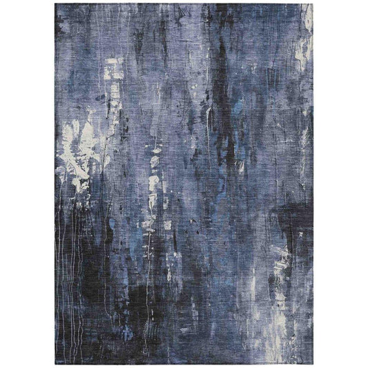 Caelion Blue Washable Indoor - Outdoor Rug - LOOMLAN - LOOMLAN Rugs - Outdoor Rugs