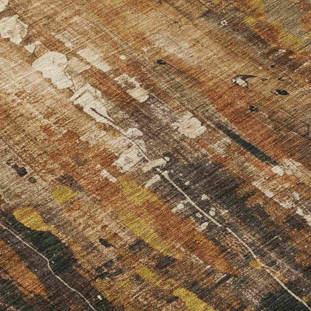 Caelion Brown Washable Indoor - Outdoor Rug - LOOMLAN - LOOMLAN Rugs - Outdoor Rugs