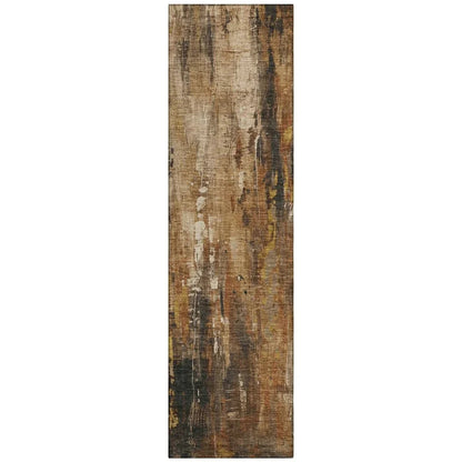 Caelion Brown Washable Indoor - Outdoor Rug - LOOMLAN - LOOMLAN Rugs - Outdoor Rugs