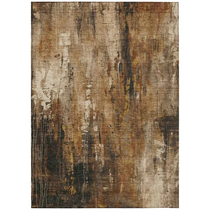 Caelion Brown Washable Indoor - Outdoor Rug - LOOMLAN - LOOMLAN Rugs - Outdoor Rugs