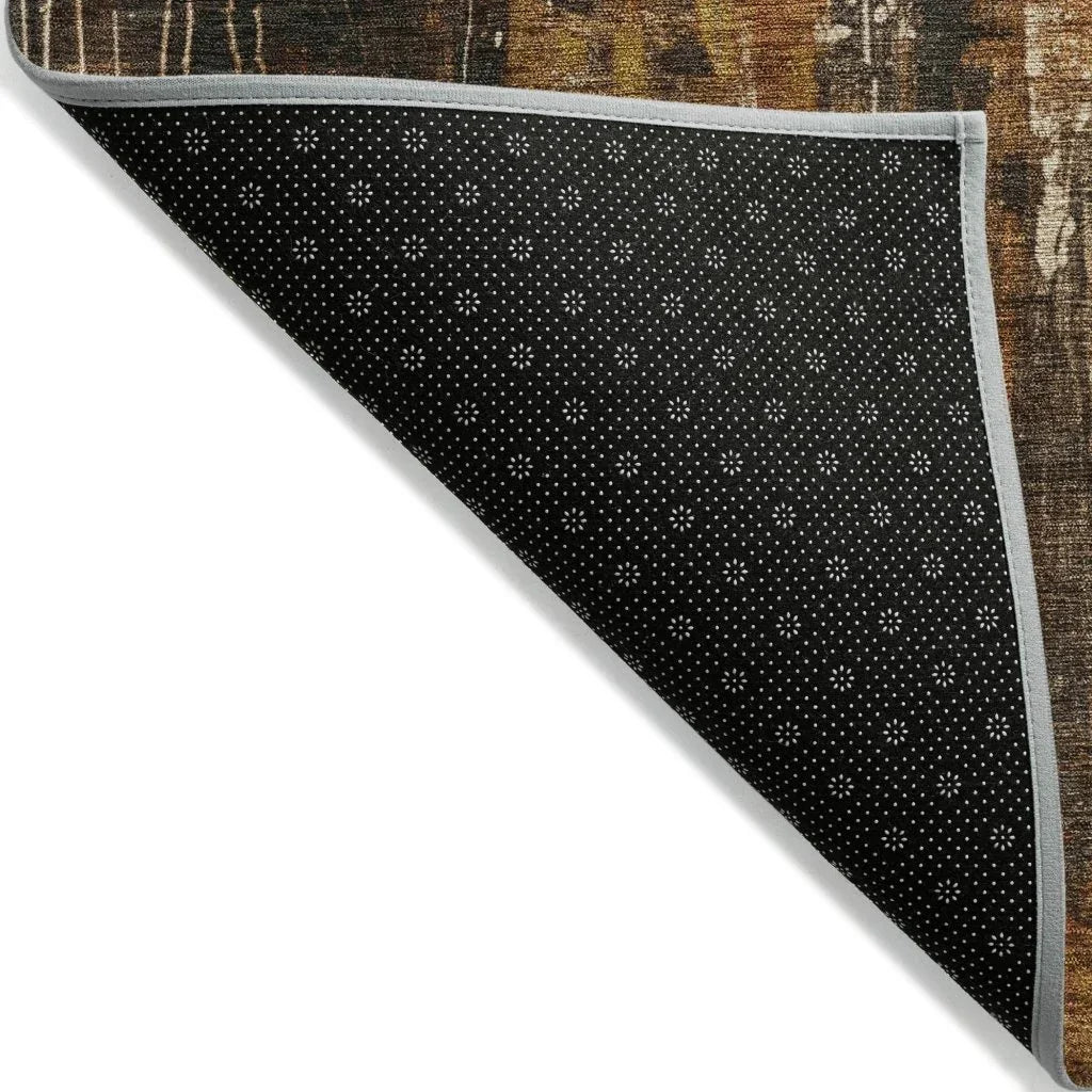 Caelion Brown Washable Indoor - Outdoor Rug - LOOMLAN - LOOMLAN Rugs - Outdoor Rugs