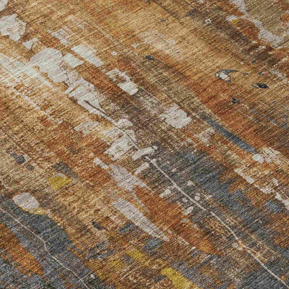 Caelion Orange Washable Indoor - Outdoor Rug - LOOMLAN - LOOMLAN Rugs - Outdoor Rugs