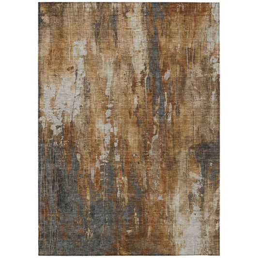 Caelion Orange Washable Indoor - Outdoor Rug - LOOMLAN - LOOMLAN Rugs - Outdoor Rugs