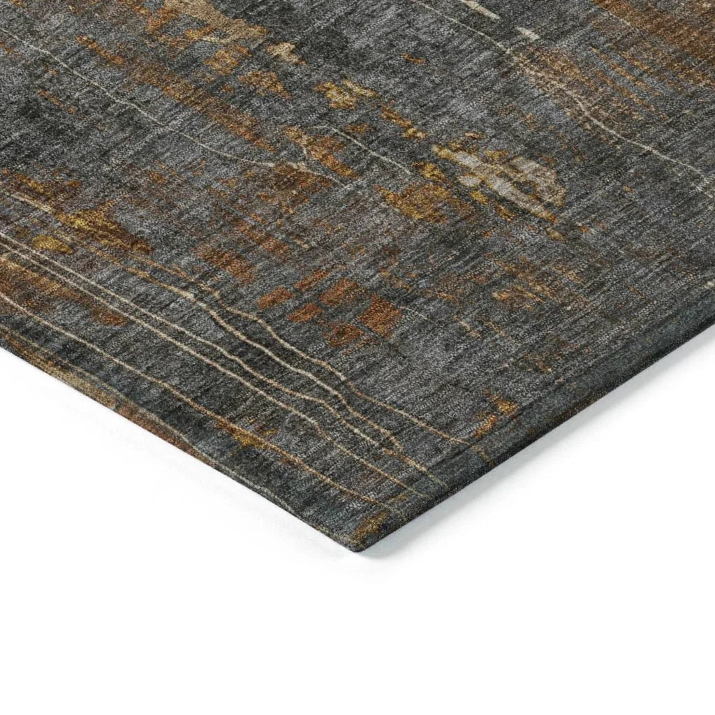 Caelion Orange Washable Indoor - Outdoor Rug - LOOMLAN - LOOMLAN Rugs - Outdoor Rugs