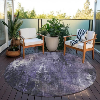 Caelion Purple Washable Indoor - Outdoor Rug - LOOMLAN - LOOMLAN Rugs - Outdoor Rugs