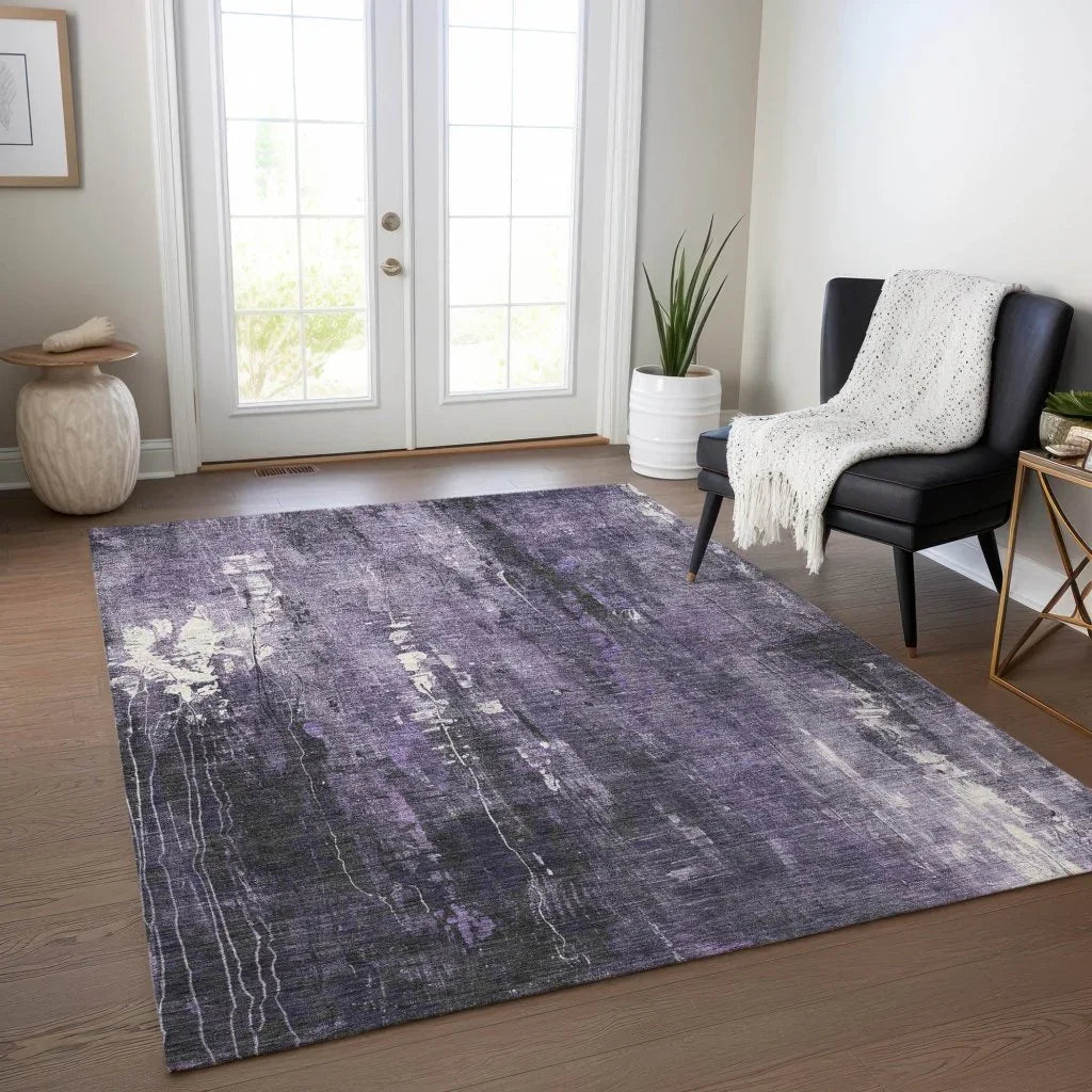 Caelion Purple Washable Indoor - Outdoor Rug - LOOMLAN - LOOMLAN Rugs - Outdoor Rugs