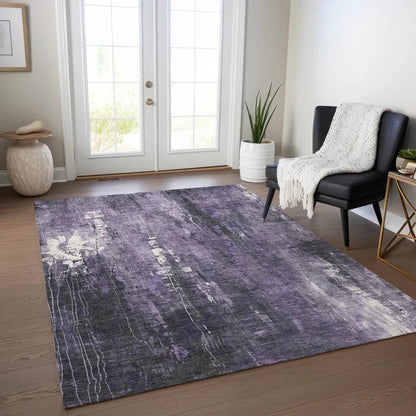 Caelion Purple Washable Indoor - Outdoor Rug - LOOMLAN - LOOMLAN Rugs - Outdoor Rugs