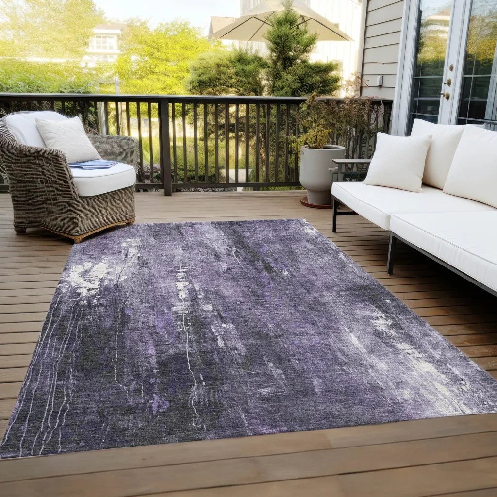 Caelion Purple Washable Indoor - Outdoor Rug - LOOMLAN - LOOMLAN Rugs - Outdoor Rugs