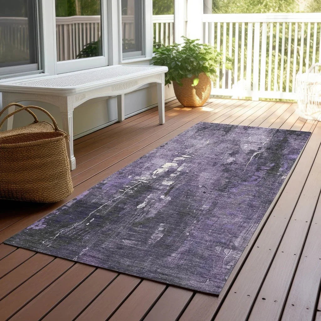 Caelion Purple Washable Indoor - Outdoor Rug - LOOMLAN - LOOMLAN Rugs - Outdoor Rugs