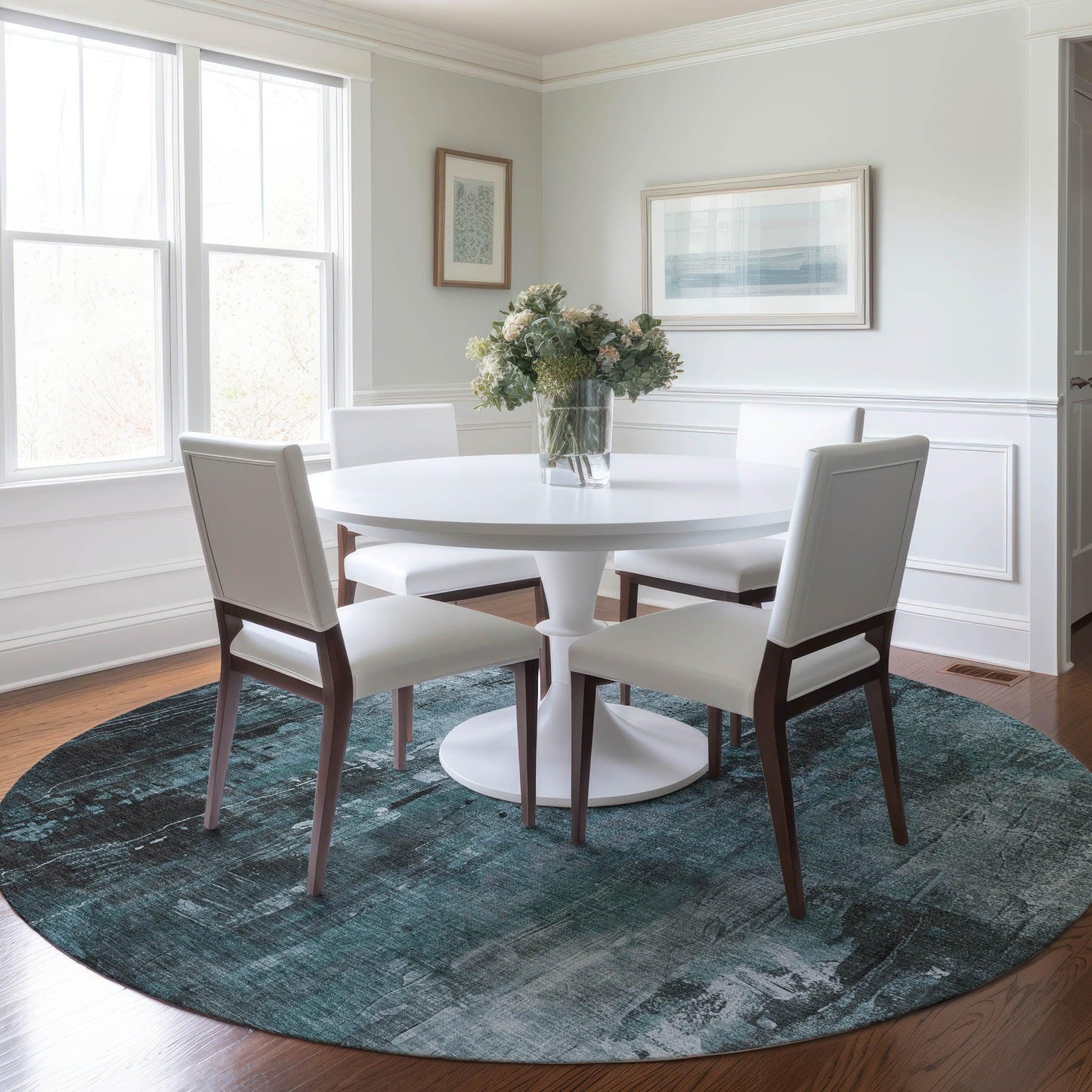 Caelion Teal Washable Indoor - Outdoor Rug - LOOMLAN - LOOMLAN Rugs - Outdoor Rugs