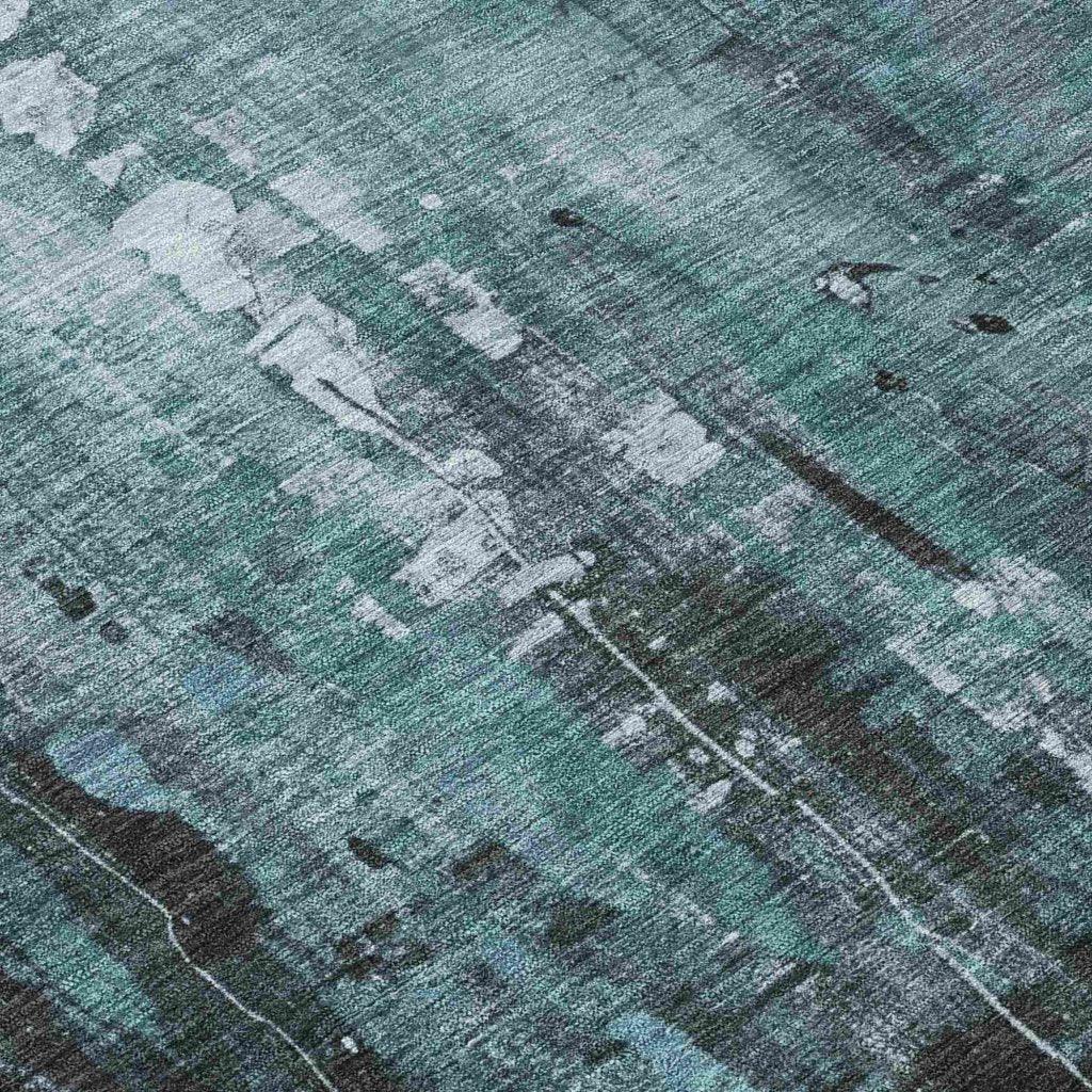 Caelion Teal Washable Indoor - Outdoor Rug - LOOMLAN - LOOMLAN Rugs - Outdoor Rugs