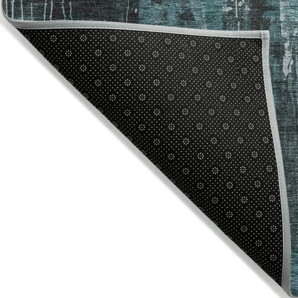 Caelion Teal Washable Indoor - Outdoor Rug - LOOMLAN - LOOMLAN Rugs - Outdoor Rugs