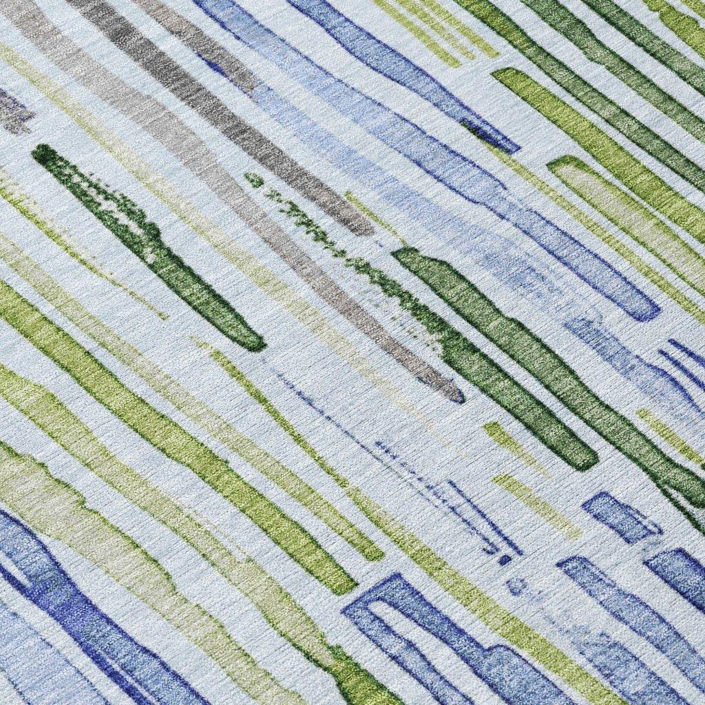 Caelira Blue Washable Indoor - Outdoor Rug - LOOMLAN - LOOMLAN Rugs - Outdoor Rugs