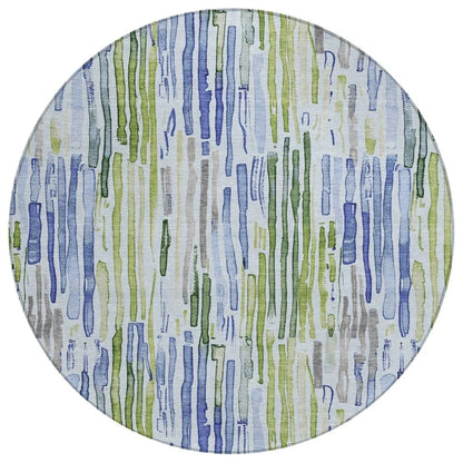 Caelira Blue Washable Indoor - Outdoor Rug - LOOMLAN - LOOMLAN Rugs - Outdoor Rugs