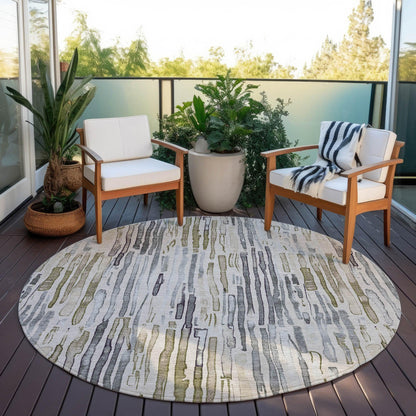 Caelira Brown Washable Indoor - Outdoor Rug - LOOMLAN - LOOMLAN Rugs - Outdoor Rugs