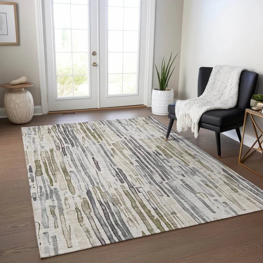 Caelira Brown Washable Indoor - Outdoor Rug - LOOMLAN - LOOMLAN Rugs - Outdoor Rugs