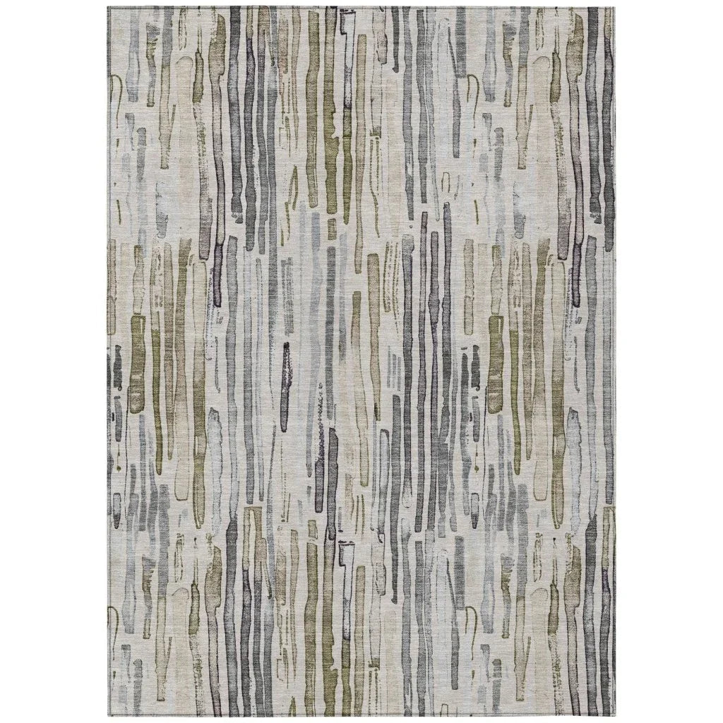 Caelira Brown Washable Indoor - Outdoor Rug - LOOMLAN - LOOMLAN Rugs - Outdoor Rugs