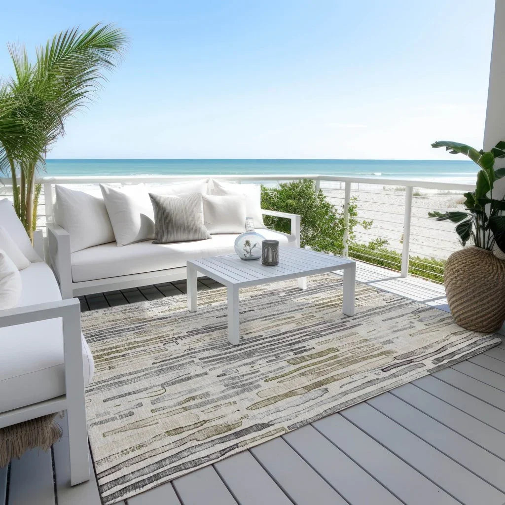 Caelira Brown Washable Indoor - Outdoor Rug - LOOMLAN - LOOMLAN Rugs - Outdoor Rugs