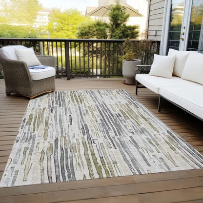 Caelira Brown Washable Indoor - Outdoor Rug - LOOMLAN - LOOMLAN Rugs - Outdoor Rugs