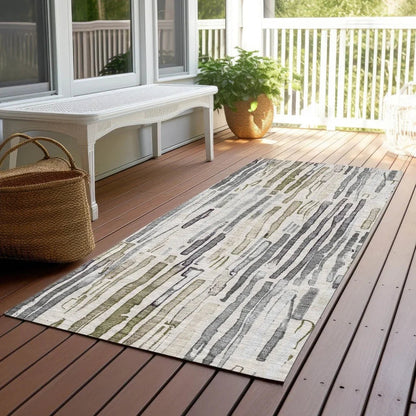 Caelira Brown Washable Indoor - Outdoor Rug - LOOMLAN - LOOMLAN Rugs - Outdoor Rugs