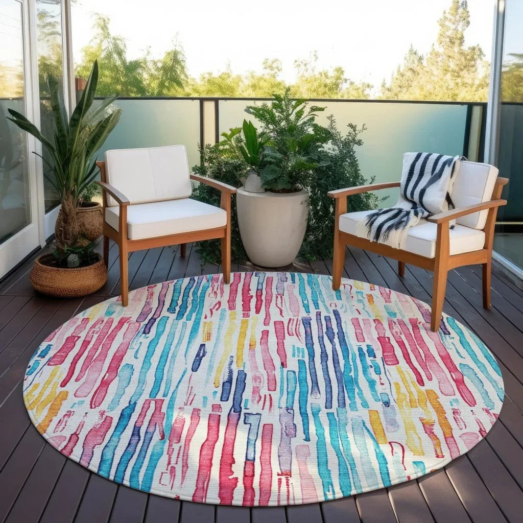 Caelira Ivory Washable Indoor - Outdoor Rug - LOOMLAN - LOOMLAN Rugs - Outdoor Rugs