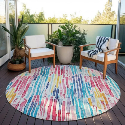 Caelira Ivory Washable Indoor - Outdoor Rug - LOOMLAN - LOOMLAN Rugs - Outdoor Rugs