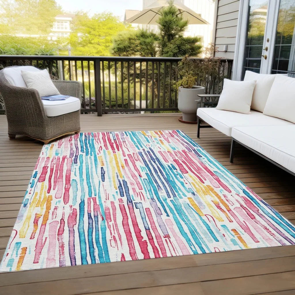Caelira Ivory Washable Indoor - Outdoor Rug - LOOMLAN - LOOMLAN Rugs - Outdoor Rugs