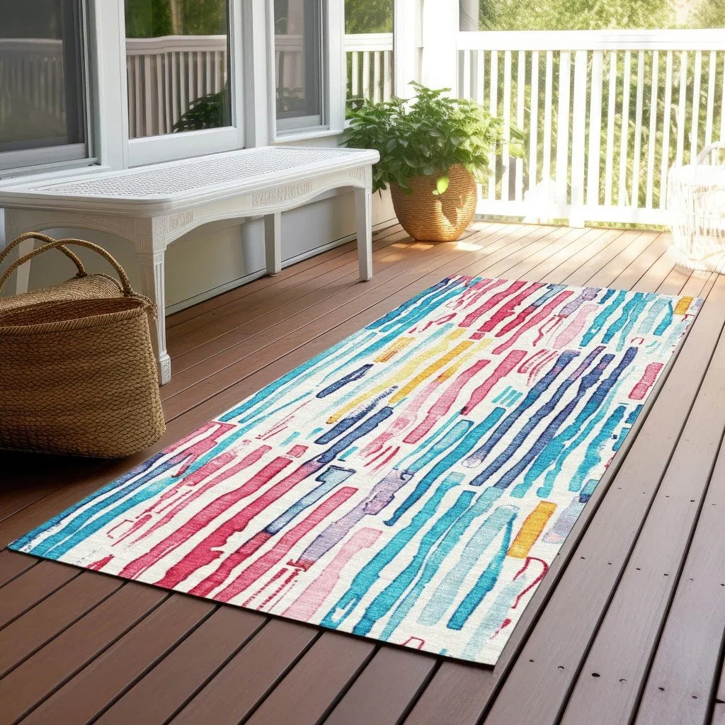 Caelira Ivory Washable Indoor - Outdoor Rug - LOOMLAN - LOOMLAN Rugs - Outdoor Rugs