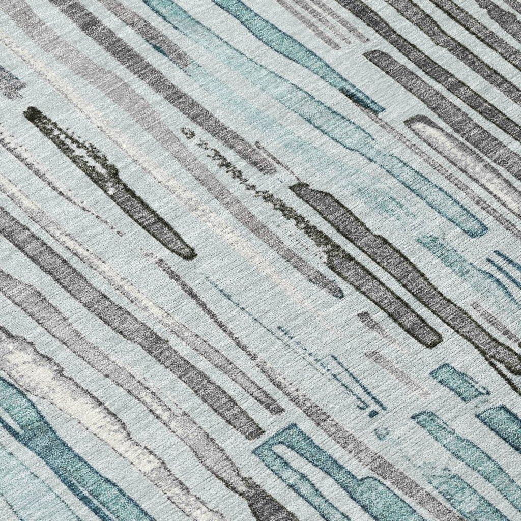 Caelira Teal Washable Indoor - Outdoor Rug - LOOMLAN - LOOMLAN Rugs - Outdoor Rugs