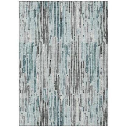 Caelira Teal Washable Indoor - Outdoor Rug - LOOMLAN - LOOMLAN Rugs - Outdoor Rugs