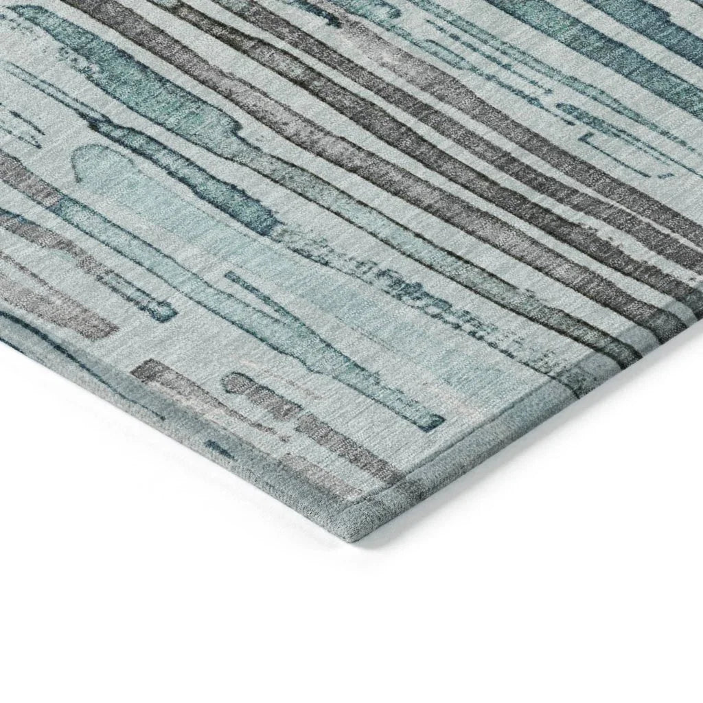 Caelira Teal Washable Indoor - Outdoor Rug - LOOMLAN - LOOMLAN Rugs - Outdoor Rugs