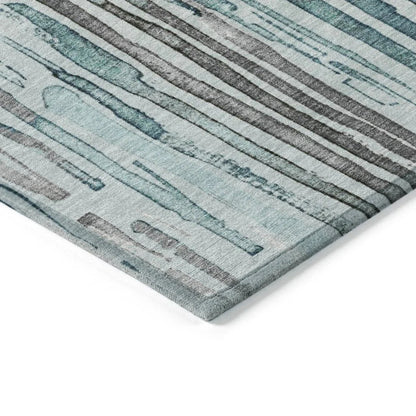 Caelira Teal Washable Indoor - Outdoor Rug - LOOMLAN - LOOMLAN Rugs - Outdoor Rugs